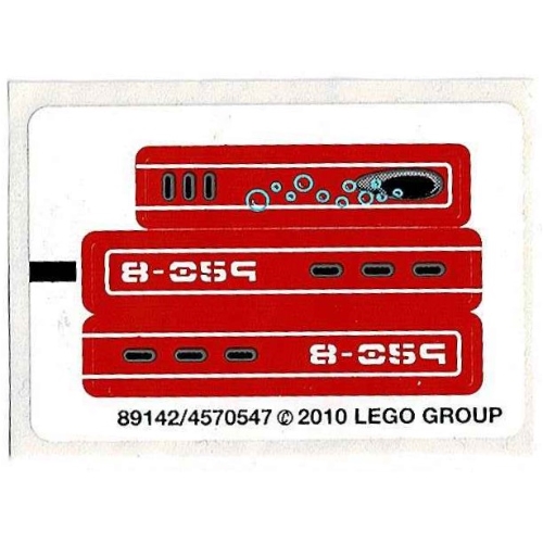 Visuel indicatif Rebrickable de Feuille d’autocollants pour le set 8059-1 (Sticker Sheet for Set 8059-1)