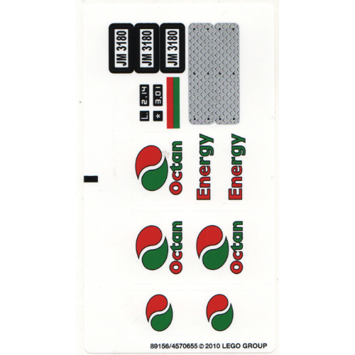 Visuel indicatif Rebrickable de Feuille d’autocollants pour le set 3180-1 (Sticker Sheet for Set 3180-1)