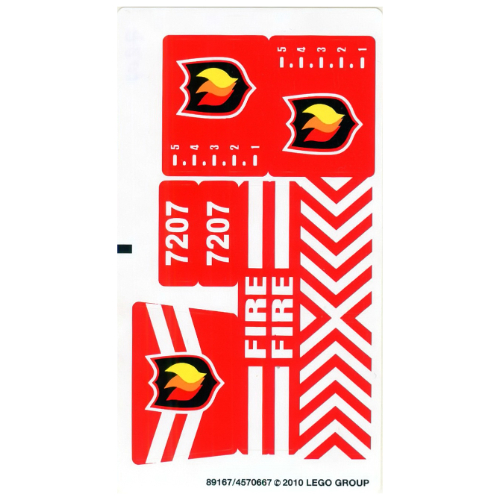 Visuel indicatif Rebrickable de Feuille d’autocollants pour le set 7207-1 (Sticker Sheet for Set 7207-1)