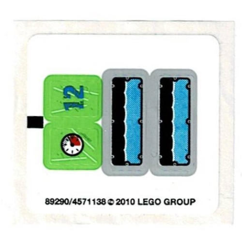 Visuel indicatif Rebrickable de Feuille d’autocollants pour le set 8188-1 (Sticker Sheet for Set 8188-1)