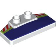 Visuel indicatif Rebrickable de Spoiler arrière Duplo 2 x 4 x 1 / 2 avec buzz Ailes Lightyear imprimé (Duplo Rear Spoiler 2 x 4 x 1 / 2 with Buzz Lightyear Wings Print)