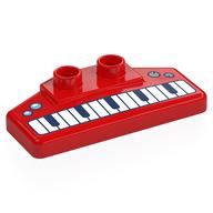 Visuel indicatif Rebrickable de Duplo Spoiler arrière 2 x 4 x 1 / 2 avec piano / clavier motif imprimé (Duplo Rear Spoiler 2 x 4 x 1 / 2 with Piano / Keyboard Print)