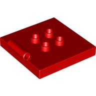 Visuel indicatif Rebrickable de Duplo plaque 4 x 4 avec 4 Centre tenons et Charnière (Duplo Plate 4 x 4 with 4 Center Studs and Hinge)