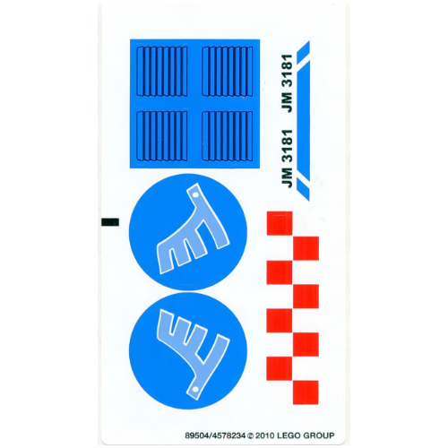 Visuel indicatif Rebrickable de Feuille d’autocollants pour les sets 3181-1, 3181-2 (Sticker Sheet for Sets 3181-1, 3181-2)