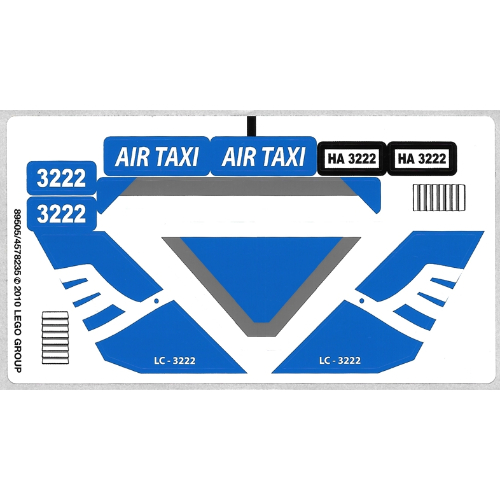 Visuel indicatif Rebrickable de Feuille d’autocollants pour le set 3222-2 (Sticker Sheet for Set 3222-2)