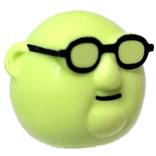 Tête de minifigurine spéciale (dr. bunsen miellat) (Minifig Head Special (Dr. Bunsen Honeydew))