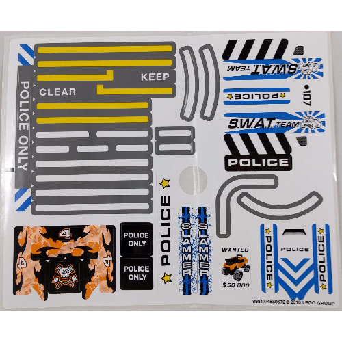Visuel indicatif Rebrickable de Feuille d’autocollants pour le set 8211-1 (Sticker Sheet for Set 8211-1)