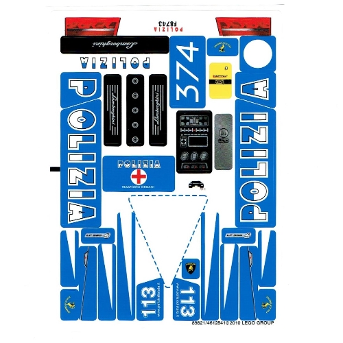 Visuel indicatif Rebrickable de Feuille d’autocollants pour le set 8214-1 (Sticker Sheet for Set 8214-1)