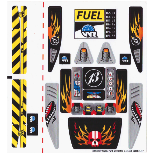 Visuel indicatif Rebrickable de Feuille d'autocollant 1 pour coffret 8899-1 (Sticker Sheet 1 for Set 8899-1)