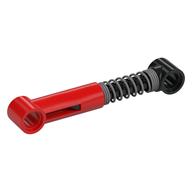 Visuel indicatif Rebrickable de Technic Amortisseur 6.5L avec ressort dur, bobines serrées à l'extrémité, tige noire [assemblage complet] (Technic Shock Absorber 6.5L with Hard Spring, Tight Coils at End, Black Rod [Complete Assembly])