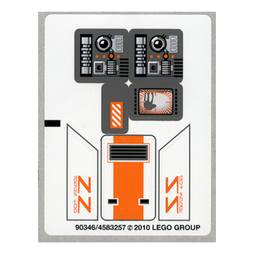 Visuel indicatif Rebrickable de Feuille d’autocollants pour le set 8089-1 (Sticker Sheet for Set 8089-1)