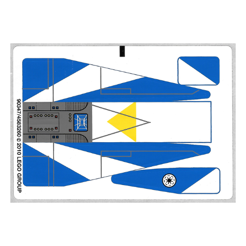 Visuel indicatif Rebrickable de Feuille d’autocollants pour le set 8093-1 (Sticker Sheet for Set 8093-1)
