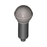 Visuel indicatif Rebrickable de Microphone d'instrument de musique avec le dessus argenté métallique imprimé (Musical Instrument Microphone with Metallic Silver Top Print)