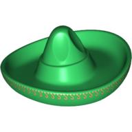 Chapeau sombrero avec motif imprimé or autour du bord (Hat Sombrero with Gold Print around Brim)