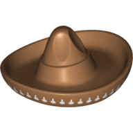 Chapeau Sombrero avec motif imprimé de guitares blanches (Hat Sombrero with White Guitars Print)