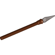 Visuel indicatif Rebrickable de Brochet d'arme / lance élaborée avec pointe plate argentée (Weapon Pike / Spear Elaborate with Flat Silver Tip)