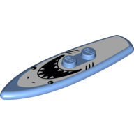 Visuel indicatif Rebrickable de Planche de surf sport standard avec motif imprimé requin (Sports Surfboard Standard with Shark Print)