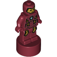 Visuel indicatif Rebrickable de Statuette trophée figurine, Iron Man, modèle imprimé réacteur arc bleu (Minifig Trophy Statuette, Iron Man, Blue Arc Reactor Print)