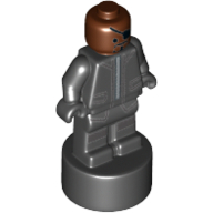 Visuel indicatif Rebrickable de Statuette trophée figurine, motif imprimé Nick Fury (Minifig Trophy Statuette, Nick Fury Print)