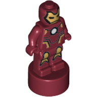 Statuette trophée figurine, Iron Man, modèle imprimé réacteur à arc blanc (Minifig Trophy Statuette, Iron Man, White Arc Reactor Print)