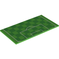 Visuel indicatif Rebrickable de Carreau 8 x 16 avec le terrain de football but zone motif imprimé (Tile 8 x 16 with Soccer Field Goal Area Print)
