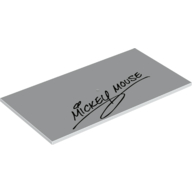 Visuel indicatif Rebrickable de Tuile 8 x 16 avec signature de souris mickey noir (Tile 8 x 16 with Black Mickey Mouse Signature)