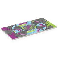 Visuel indicatif Rebrickable de Tuile 8 x 16 avec plancher de danse, surface gris bleuté clair, carrés bleu clair / bleu clair / magentas, motif imprimé Splotches (Tile 8 x 16 with Dance Floor, Light Bluish Gray Surface, Lime/Bright Light Blue/Magentas Squares, Splotches Print)