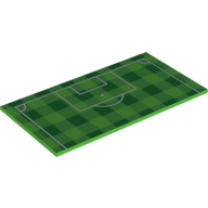 Visuel indicatif Rebrickable de Carreau 8 x 16 avec le terrain de football but zone motif imprimé (Tile 8 x 16 with Soccer Field Goal Area Print)