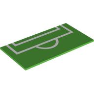 Visuel indicatif Rebrickable de Tuile 8 x 16 avec motif imprimé Zone but terrain de football de table (Tile 8 x 16 with Table Soccer Field Goal Area Print)
