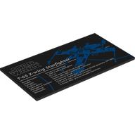 Visuel indicatif Rebrickable de Tuile 8 x 16 avec motif imprimé Star Wars UCS X-wing (Tile 8 x 16 with Star Wars UCS X-Wing Data Sheet Print)