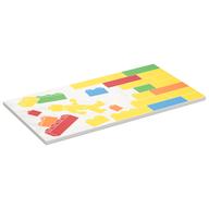 Visuel indicatif Rebrickable de Tuile 8 x 16 avec des briques LEGO, mur, motif imprimé figurine jaune (Tile 8 x 16 with LEGO Bricks, Wall, Yellow Minifig Print)