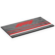 Visuel indicatif Rebrickable de Tuile 8 x 16 avec logo F1 rouge, motif imprimé lignes rouge/blanc (Tile 8 x 16 with Red F1 Logo, Red/White Lines Print)