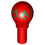 Visuel indicatif Rebrickable de Maracas instrument de musique avec motif imprimé bord vert (Musical Instrument Maracas with Green Border Print)