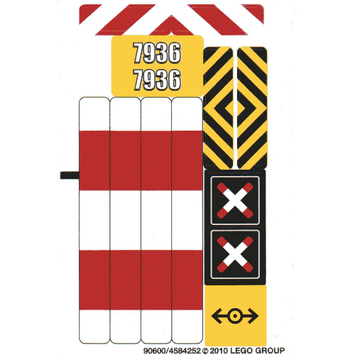Visuel indicatif Rebrickable de Feuille d’autocollants pour le set 7936-1 (Sticker Sheet for Set 7936-1)