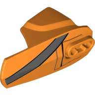 Visuel indicatif Rebrickable de Couverture de membre de grande figurine, taille 6, armure avec douille à rotule avec motif imprimé de sangle gris bleuté foncé (Large Figure Limb Cover, Size 6, Armor with Ball Joint Socket with Dark Bluish Gray Strap Print)