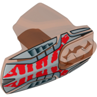 Visuel indicatif Rebrickable de Couverture de membre grande figurine, taille 5, armure avec douille à rotule avec motif imprimé bête (fangz) (Large Figure Limb Cover, Size 5, Armor with Ball Joint Socket with Beast Print (Fangz))