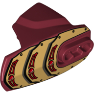 Visuel indicatif Rebrickable de Grande couverture de membre de figurine, taille 5, armure avec prise de rotule avec motif imprimé d'armure d'or (Large Figure Limb Cover, Size 5, Armor with Ball Joint Socket with Gold Armor Print)