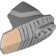 Visuel indicatif Rebrickable de Couverture de membre grande figurine, taille 5, armure avec douille à rotule avec des lignes grises, motif imprimé nougat clair (Large Figure Limb Cover, Size 5, Armor with Ball Joint Socket with Grey Lines, Light Nougat Print)