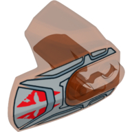 Visuel indicatif Rebrickable de Couverture de membre grande figurine, taille 4, armure avec douille à rotule avec motif imprimé bête (fangz) (Large Figure Limb Cover, Size 4, Armor with Ball Joint Socket with Beast Print (Fangz))