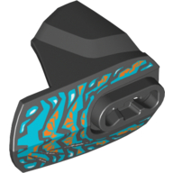 Visuel indicatif Rebrickable de Couverture de membre de grande figurine, taille 4, armure avec douille à rotule avec ailes déployées bleues et taches orange (Large Figure Limb Cover, Size 4, Armor with Ball Joint Socket with Blue Spread Wings and Orange Spots Beast Print)