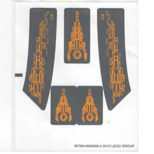 Visuel indicatif Rebrickable de Feuille d’autocollants pour le set 8078-1 (Sticker Sheet for Set 8078-1)