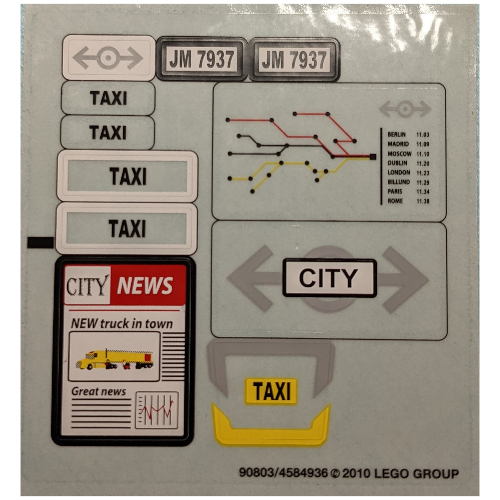 Visuel indicatif Rebrickable de Feuille d’autocollants pour le set 7937-1 (Sticker Sheet for Set 7937-1)