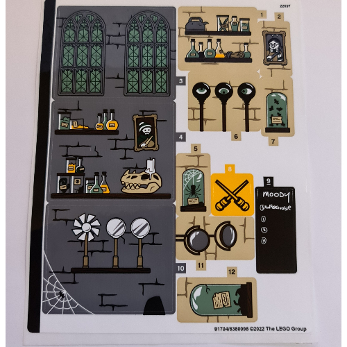 Visuel indicatif Rebrickable de Feuille d’autocollants pour le set 76397-1 (Sticker Sheet for Set 76397-1)