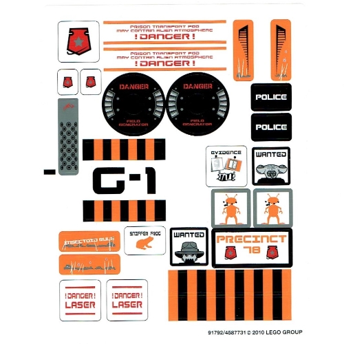 Visuel indicatif Rebrickable de Feuille d’autocollants pour le set 5985-1 (Sticker Sheet for Set 5985-1)