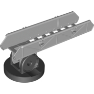 Visuel indicatif Rebrickable de Section inférieure télescopique d'échelle de Duplo sur la base noire de plaque tournante (incendie) (Duplo Ladder Telescoping Lower Section on Black Turntable Base (Fire))