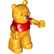 Visuel indicatif Rebrickable de Ours figurine Duplo, avec motif imprimé chemise rouge (winnie l'ourson) (Duplo Figure Bear, with Red Shirt Print (Winnie the Pooh))