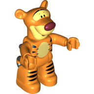 Visuel indicatif Rebrickable de Figurine Duplo avec motif imprimé de rayures de tigre noir (tigger) (Duplo Figure with Black Tiger Stripes Print (Tigger))