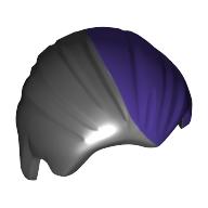 Cheveux peignés à l'arrière, demi-face Motif imprimé violet (Hair Combed Back, Half Sided Purple Print)
