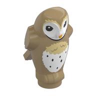 Visuel indicatif Rebrickable de Animal, Oiseau, Hibou Petit, beige et Blanc Plumage imprimé (Animal, Bird, Owl Small, Tan and White Plumage Print)