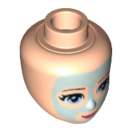 Tête de mini-poupée, Motif imprimé Masque Visage (Sophie) (Minidoll Head, Face Mask Print (Sophie))